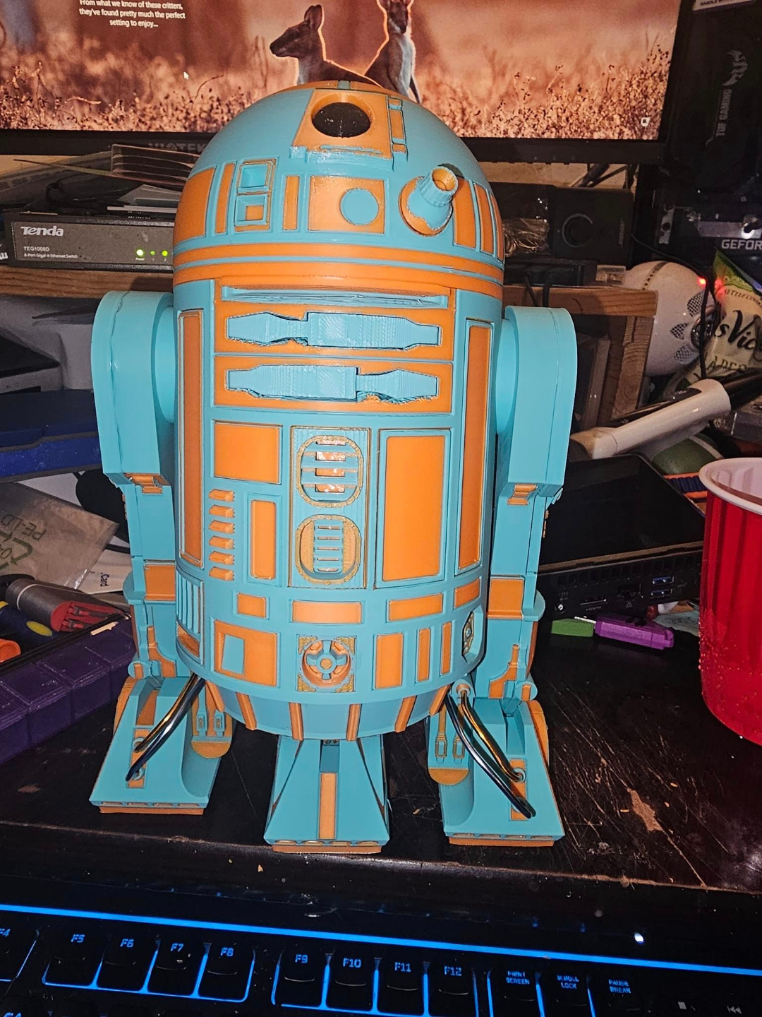 miami dolphins astromech by danspctx hobby & diy robotics droid r2d2 astrodroid 3D print model - Mito3D