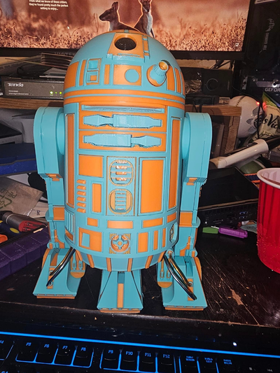 miami dolphins astromech by danspctx hobby & diy robotics droid r2d2 astrodroid 3d print model - Mito3D