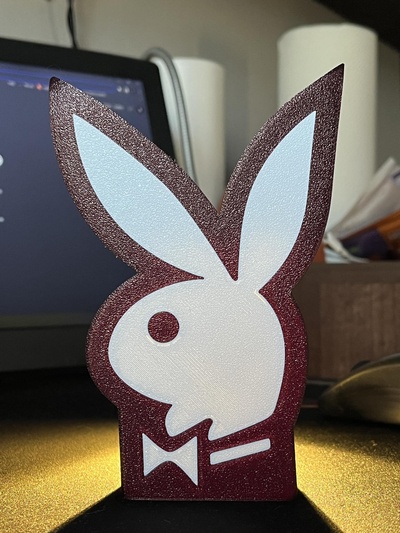 playboy lampada by youngbuk arte segni loghi logo 3d print model - Mito3D