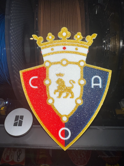 ca gesundheit escudo fußball schild by schlange kunst modelle verein atletico futbol pamplona liga laliga 3d print model - Mito3D