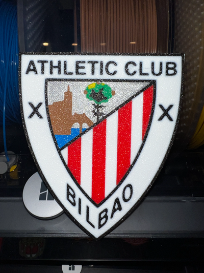 atlético clube bilbao escudo futebol by cobra arte modelos atlético atléticobilbao liga laliga 3d print model - Mito3D