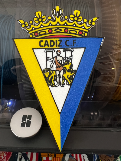 cádiz cf escudo fútbol proteger by culebra arte modelos club futbol liga liga 3d print model - Mito3D