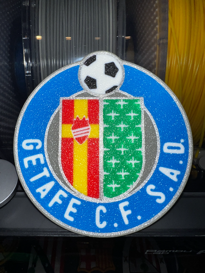 getafe club futbol escudo calcio scudo by serpente arte modelli liga laliga 3d print model - Mito3D