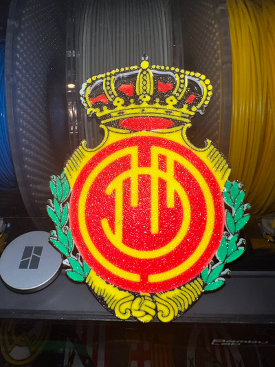 rcd maiorca escudo calcio scudo by serpente arte modelli vero club deportivo futbol liga laliga baleari 3d print model - Mito3D