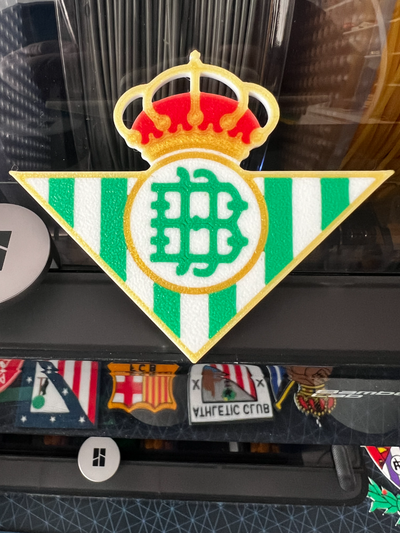 real betis balompie escudo fußball schild by schlange kunst modelle futbol liga laliga sevilla 3d print model - Mito3D