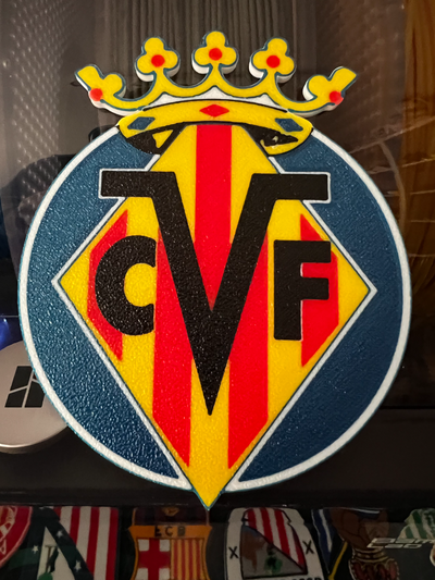 villareal cf escudo fútbol proteger by culebra arte modelos club futbol liga liga 3d print model - Mito3D