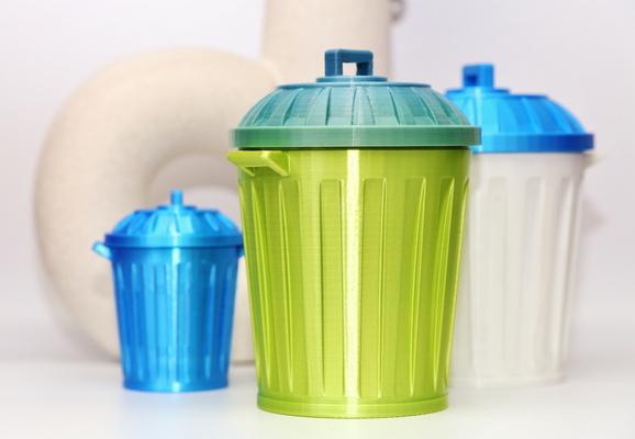 trash can by misakov household decor bucket bin rubbish garbage dustbin container 3d print model - Mito3D