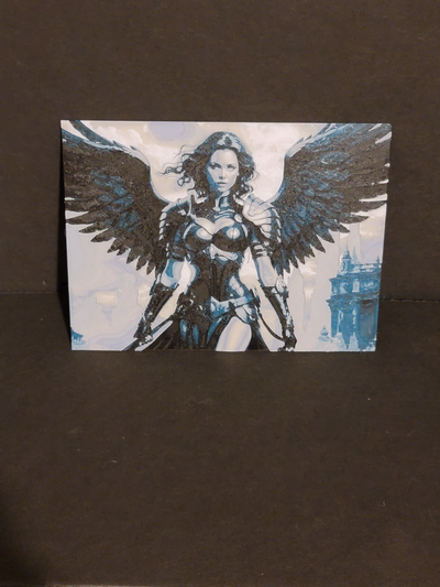 fallen angel warrior by danteone01 art 2d female hue forge 3d print model - Mito3D