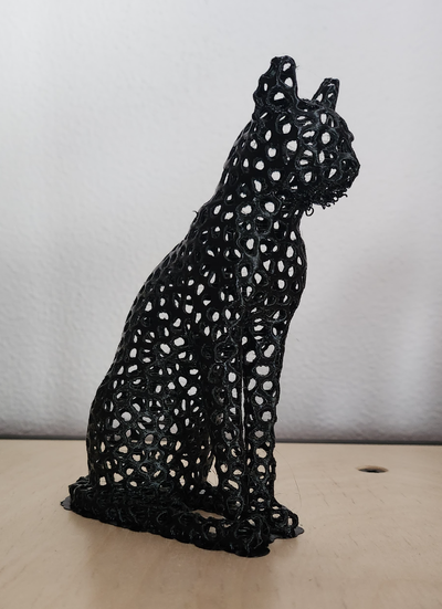 voronoi gayer anderson kedi ingiliz müze yeniden karıştırılmış by dp tasarım sanat heykeller 3d print model - Mito3D