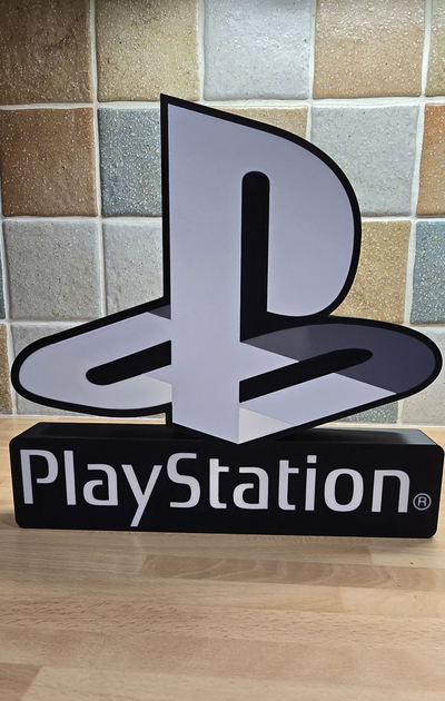 playstation logo light box by crd3d art signs & logos lightbox ps ps5 5 3d print model - Mito3D