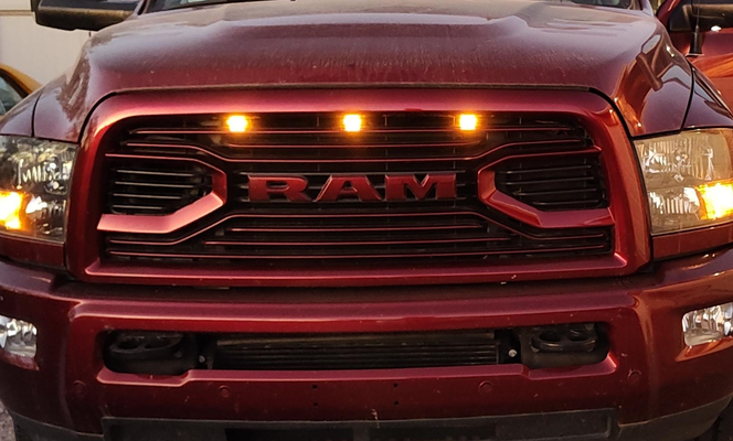 ram 4th gen raptor lights by bubbaedc hobby & diy vehicles ram2500 cummins adapter amber mount rebel grill truck 3d print model - Mito3D