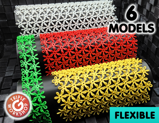 aranha rede cota malha 6 modelos by workshop triplo 3d impressora teste hexágono luz mini tecido material ligação flexível printinplace multiparte flex nasa pano folha suave quadrado embrulho dobrar membrana pip internet curvatura tamanhos pnp enrolado 3d print model - Mito3D