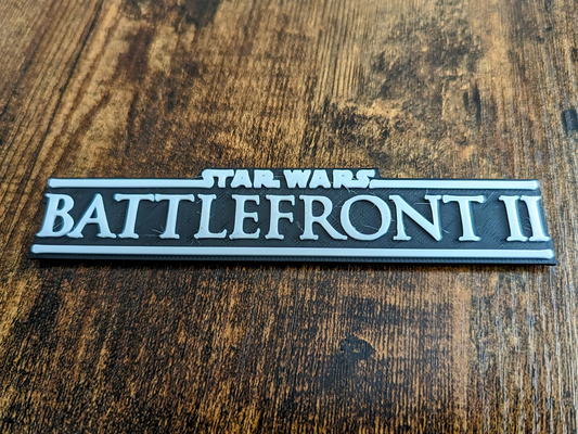 star wars battlefront ii 3d logo by jarvizar art signs & logos 2 starwars magnet sign video game videogames ams multicolor 3d print model - Mito3D