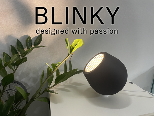 blinky lampe by wirkung studio haushalt dekor licht nachtlicht led e27 schreibtisch haus zubehör küche zuhause tesla energie design innere foto hintergrund 3d print model - Mito3D