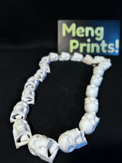 crâne chaîne it interminable by meng impressions mode bijoux collier 3d print model - Mito3D