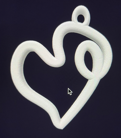 coração by kenneth schroder arte modelos chave etiqueta 3d print model - Mito3D