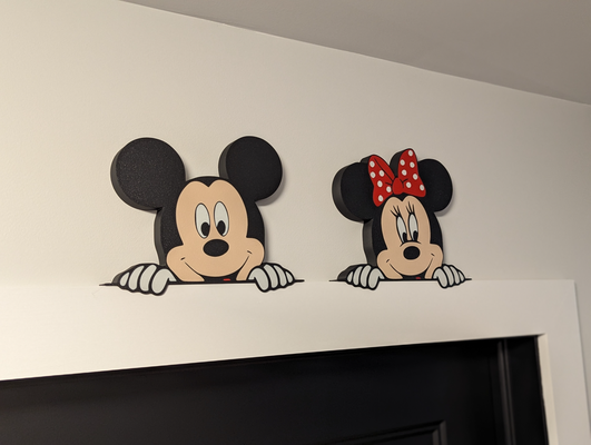 mickey minnie rato porta or estante decoração 2 variantes by marca elbichon casa parede decoração acessório arte 3d print model - Mito3D