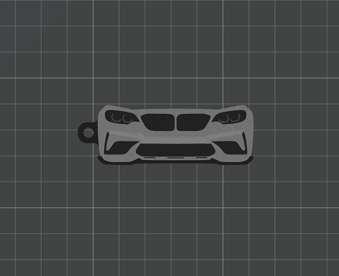 bmw m2 by andy köstebek sanat 2d bmw anahtarlık carkeychain 3d print model - Mito3D