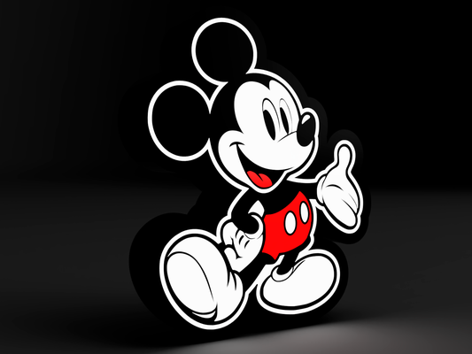 mickey boite lumière led lampe by 3dacores jouets jeux personnages disney souris 3d print model - Mito3D