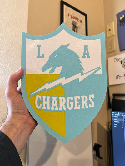 los angeles caricatori lightbox by scprintdustries arte segni loghi nfl calcio san diego bulloni bullone up luce scatola lightart 3d print model - Mito3D