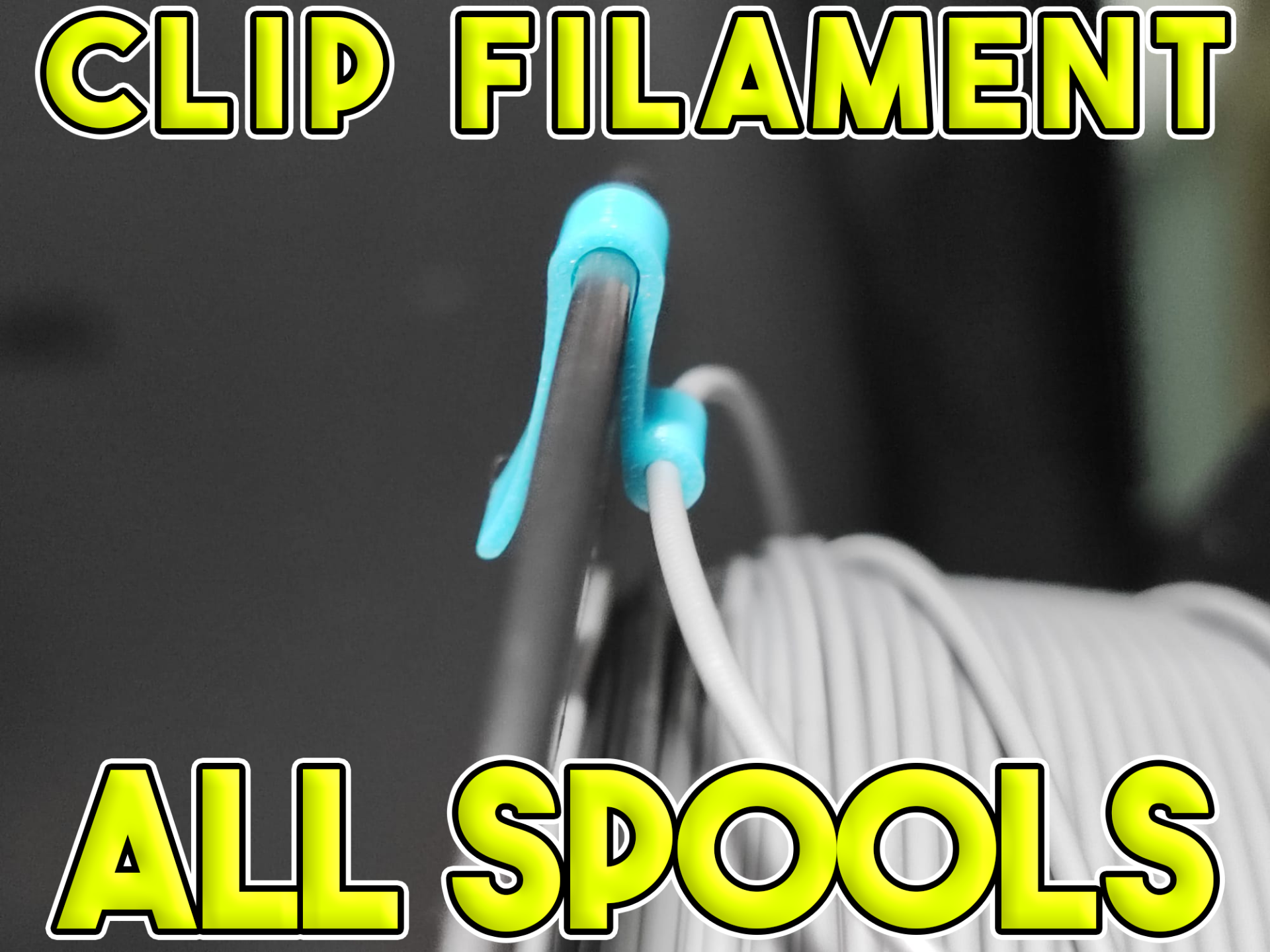 clip filament halter unterstützung spule universal filamento 1 75 by pfefferminze 3d drucker zubehör zubehörteil adapter 3D print model - Mito3D