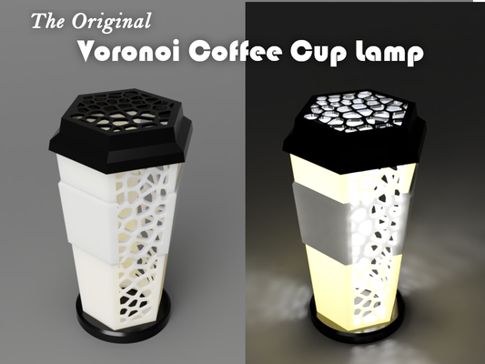 voronoi café tasse lampe by épiales ménage décor lumière starbucks 3d print model - Mito3D