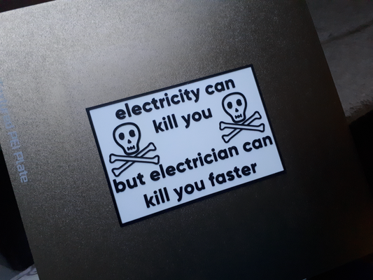 electricity can kill by msrnka art signs & logos 3d print model - Mito3D