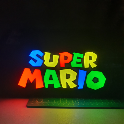 super mario - light box lamp by lrcustoms generative 3d model hueforge & lithophane mariobros supermario bros lightbox lampara luz home game nintendo 3d print model - Mito3D