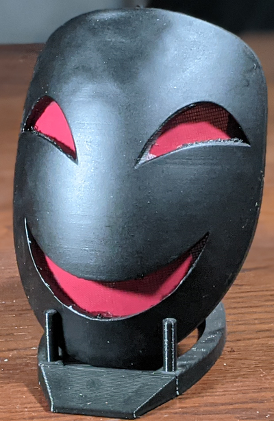 grinsen gk kugel maske by demamba druckt requisiten cosplays masken helme cosplay anime tragbar ender3 komfort lächeln böse hochhausinvasion 3d print model - Mito3D