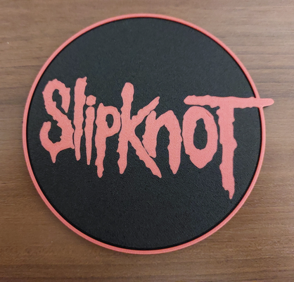 slipknot sottobicchiere by creazionipersonalizzate arte 2d metallo gruppo musicale cartello tè bevanda caffè birra 3d print model - Mito3D