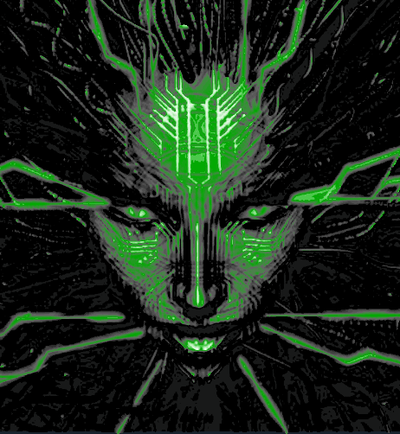 shodan by printmajstr art 2d hueforge filamentpainting systemshock2 3d print model - Mito3D