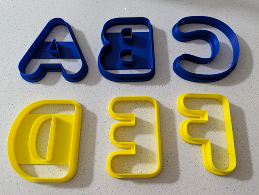 brief plätzchen schneider alphabet by ydesign haushalt haus modelle niedlicher kekse briefe 3d print model - Mito3D