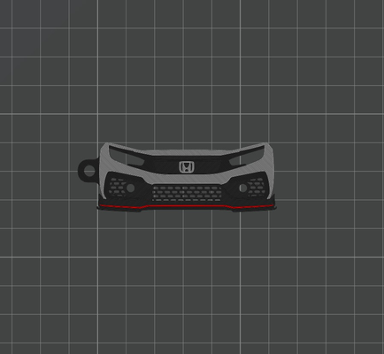 honda r 2017 by andy verruga arte 2d digitador carro chaveiro carkeychain 3d print model - Mito3D