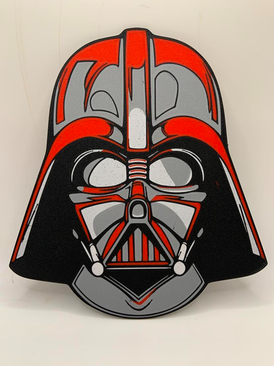 stella guerre darth vader casco parete arte by brentglover1970 2d 3d print model - Mito3D