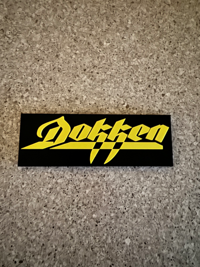 dokken band sign remixed by davglass art signs & logos rock metal 80snostalgia 90snostalgia 3d print model - Mito3D