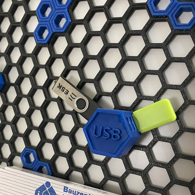 hsw usb holder small remixed by mf productions tools organizers honeycomb storage wall a organizer 3d print model - Mito3D