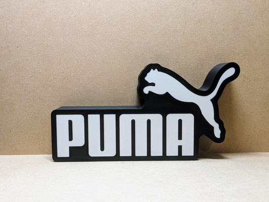 puma hafif kutu led lamba by silman3d sanat modeller logo ışık kutu ams renkli 3d print model - Mito3D