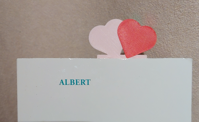 signet aimant cœurs ams prêt by swiss 3dprinter ménage bureau signets l'amour valentin mignonne livres 3d print model - Mito3D