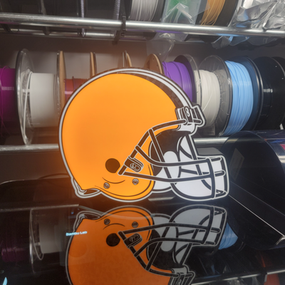 nfl cleveland marrones casco caja ligera by joshua casa decoración fútbol ligero usb led frio blanco deportes ventilador dom fandom 3d print model - Mito3D