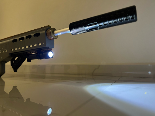 el feneri kulp destek picatinny demiryolu by arka hobi kendin yap ışık lazer köpük dart nerf led taktik 3d print model - Mito3D