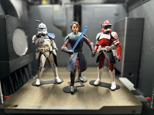 black series stands star wars figures display by johnfcooley toys & games characters stand action figure pegged capt rex fox anakin 3d print model - Mito3D