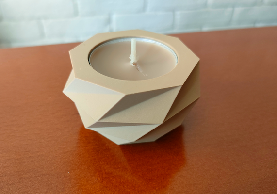 candela titolare supporto poligon remixato by moomin domestico arredamento lowpoly casa decorazione decorazioni 3d print model - Mito3D