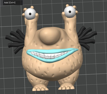 aaahh real monstros krumm by zoidbergerer miniaturas criaturas aaahhrealmonstros animais nickelodeon apelido desenho animado personagem tv programa tv 3d print model - Mito3D