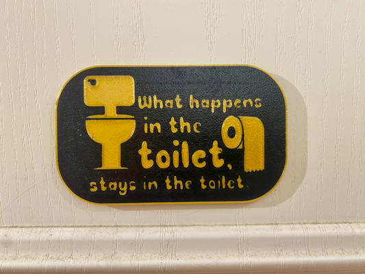 funny toilet sign by aquahaven art signs & logos 3d print model - Mito3D