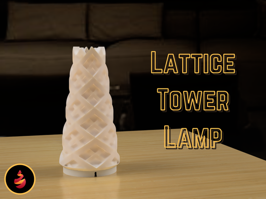 gitter turm lampe by jamestheprinter haushalt dekor licht büro led zuhause haus wohnkultur bambu officedecor bambulab bambus 001 lampensatz 3d print model - Mito3D