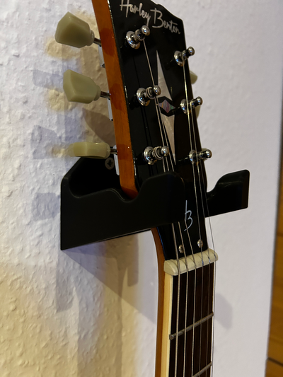 guitar wall hanger remixed by dabigloosa hobby & diy music mount accessories 3d print model - Mito3D