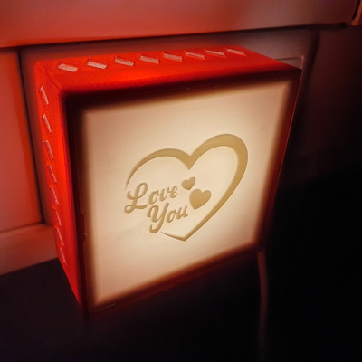 l'amour nuit lumière lithophane by yahbluez ménage décor veilleuse ikea 3d print model - Mito3D