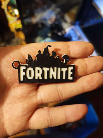 fortnite portachiavi by fikuss30 arte segni loghi 3d print model - Mito3D