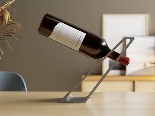 levitavina gravity defying vino titolare supporto by artigianato collezione domestico arredamento casa casa bottiglia sospeso wineholder supportes minimo design 3d print model - Mito3D