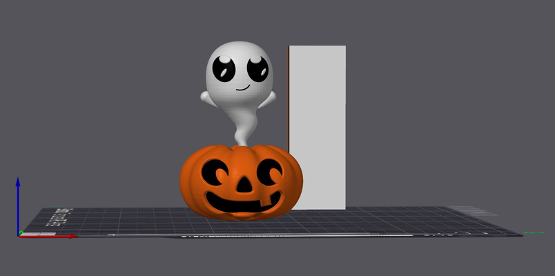 ghost pumpkin painted shared by covshark household festivities halloween holiday 3d print model - Mito3D